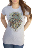 Women’s T-Shirt Dreamcatcher Tribal Red Indian Native American Feathers TS1610