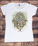 Women’s T-Shirt Dreamcatcher Tribal Red Indian Native American Feathers TS1610