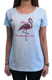 Womens T-Shirt Top I'm Putting my Foot Down Flamingo Print TS1614
