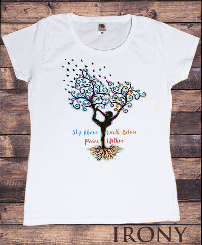 Women's T-Shirt Yoga Meditation India zen yoga Tree Print TS1618