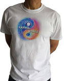 Men's T-Shirt Ying Yang Karma Works Slogan Colourful Print TS1622