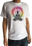 Mens T-Shirt Buddha Chakra Om Namaste Colourful Design TS1623