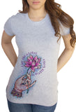 Women's T-Shirt Lotus In Muddy Water Print TS1629