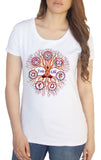 Womens T-Shirt 'Tree Of Life' Buddha Yoga Meditation Chakra Symbols Om zen Tree TS1655