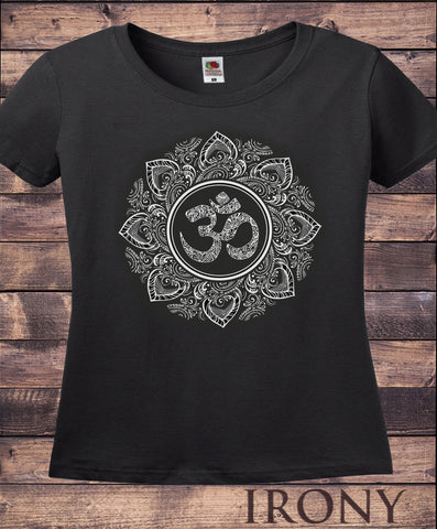 Women's T-Shirt Om God Line Art Namaste Peace Ethnic Zen India TS1657