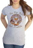 Women’s T-shirt Fox Iconic Print "For FOX Sake, Just Meditate" Funny Sarcastic Print TS1665