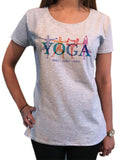 Women's T-Shirt Yoga Poses "Inhale, exhale, repeat" Meditation Pose TS1667