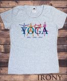 Women's T-Shirt Yoga Poses "Inhale, exhale, repeat" Meditation Pose TS1667