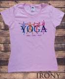 Women's T-Shirt Yoga Poses "Inhale, exhale, repeat" Meditation Pose TS1667