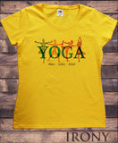 Women's T-Shirt Yoga Poses "Inhale, exhale, repeat" Meditation Pose TS1667