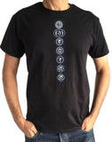 Mens T-Shirt Chakra Symbols Meditation Yoga India Art Design TS1669
