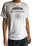 Mens T-Shirt Chakra Symbols Aligned Om Meditation Yoga India Design TS1670