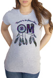 Women’s T-Shirt There's No Place Like Om Chakra Meditation  Peace Spirit India Print  TS1680