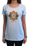 Womens T-Shirt Namaste OM flowers colour explosion Yoga meditation Zen print TS1686