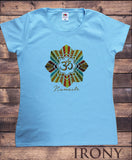 Womens T-Shirt Namaste OM flowers colour explosion Yoga meditation Zen print TS1686