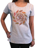 Womens T-Shirt OM Elephant Spiral India  om Zen Print TS1693