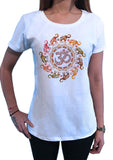 Womens T-Shirt OM Elephant Spiral India  om Zen Print TS1693
