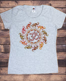 Womens T-Shirt OM Elephant Spiral India  om Zen Print TS1693