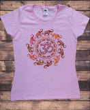 Womens T-Shirt OM Elephant Spiral India  om Zen Print TS1693