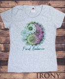Womens T-Shirt Yin Yang Find Balance Splatter Paint Lotus Print TS1696