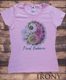 Womens T-Shirt Yin Yang Find Balance Splatter Paint Lotus Print TS1696