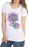 Women's  Ying Yang T-shirt Chinese As above as below Graphic Colourful Splatter Print TS1697