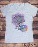 Women's  Ying Yang T-shirt Chinese As above as below Graphic Colourful Splatter Print TS1697