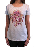 Women's T-Shirt, Native Indian Feathers, Dreamer Catcher TS1700