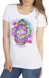 Women’s T-Shirt Tribal Elephant Ganesh Red Indian Love is my temple TS1701