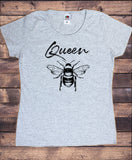 Women's T-Shirt Bumble bee Queen Slogan Insect Flies Print TS1726