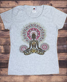 Women’s T-Shirt Aztec Yoga Buddha Chakra Meditation Zen Print TS1734