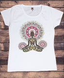 Women’s T-Shirt Aztec Yoga Buddha Chakra Meditation Zen Print TS1734