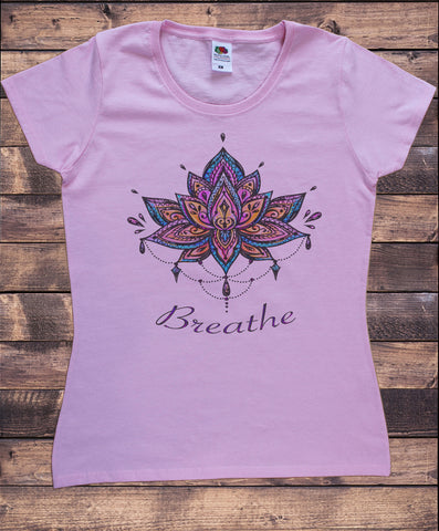 Women's T-Shirt  'Breathe' Ethnic Aztec Design India Print TS1735
