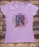 Womens T-Shirt Yoga Meditation Om Colourful Splatter zen Peace TS1740