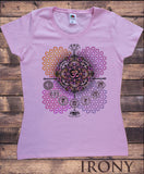 Womens T-Shirt OM Chakra Symbols Geometric Design TS1751