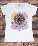 Womens T-Shirt OM Chakra Symbols Geometric Design TS1751