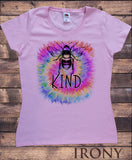 Women's T-Shirt Bumble bee slogan smarties 'Bee Nice' Funny pun Slogan TS1760