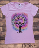 Women's T-Shirt Inhale Om Exhale Buddha Yoga Meditation Tree Zen-Print TS1761