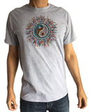 Mens T-shirt Om Ying Yang Art Tapestry Ethnic Zen India TS1777