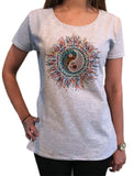 Women's T-Shirt Om Ying Yang Art Tapestry Ethnic Zen India TS1777