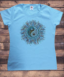 Women's T-Shirt Om Ying Yang Art Tapestry Ethnic Zen India TS1777