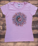 Women's T-Shirt Om Ying Yang Art Tapestry Ethnic Zen India TS1777