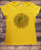 Women's T-Shirt Om Ying Yang Art Tapestry Ethnic Zen India TS1777