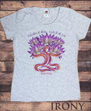 Womens T-Shirt Lotus Flower Yoga Mediation Breathe & Love Print TS1800