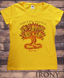 Womens T-Shirt Lotus Flower Yoga Mediation Breathe & Love Print TS1800