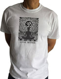 Mens T-Shirt Look Within Yoga Meditation OM Ethnic Pattern TS1807