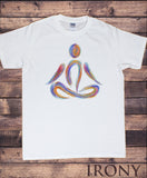 Mens T-Shirt Om Yoga Meditation Pose India Zen Graphical Print TS1809