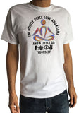 Men’s T-Shirt Yoga Mediation Ethnic Mostly Peace, Love Karma Funny Attitude Print TS1810