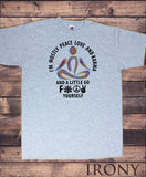 Men’s T-Shirt Yoga Mediation Ethnic Mostly Peace, Love Karma Funny Attitude Print TS1810