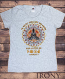 Womens T-Shirt Yoga Mediation Ethnic Mostly Peace, Love Karma Funny Attitude Print TS1813